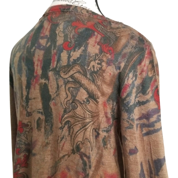 Brown tye dye tunic with many details - Picture 5 of 7